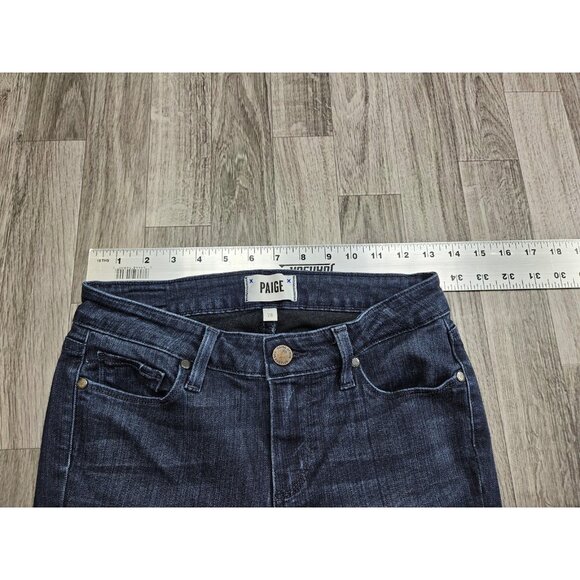 Paige Jeans Womens 28 Blue Verdugo Ankle Skinny Stretch Denim Dark Wash Classic - Picture 9 of 13
